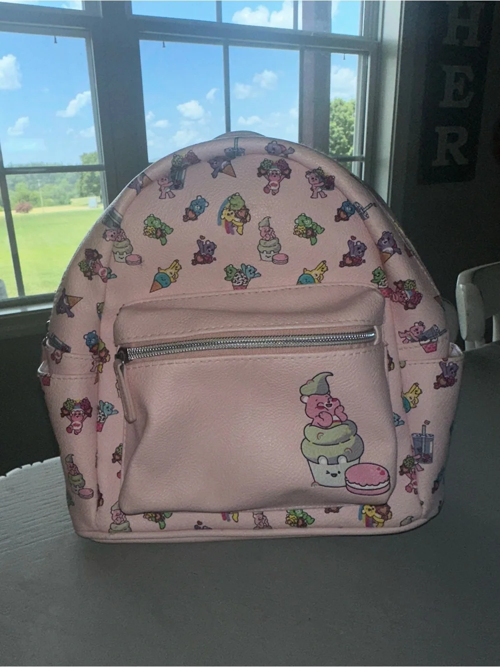 Care Bears Pink Mini Character Print Backpack